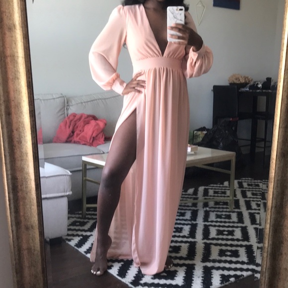 Dresses & Skirts - Blush Goddess Slit Dress